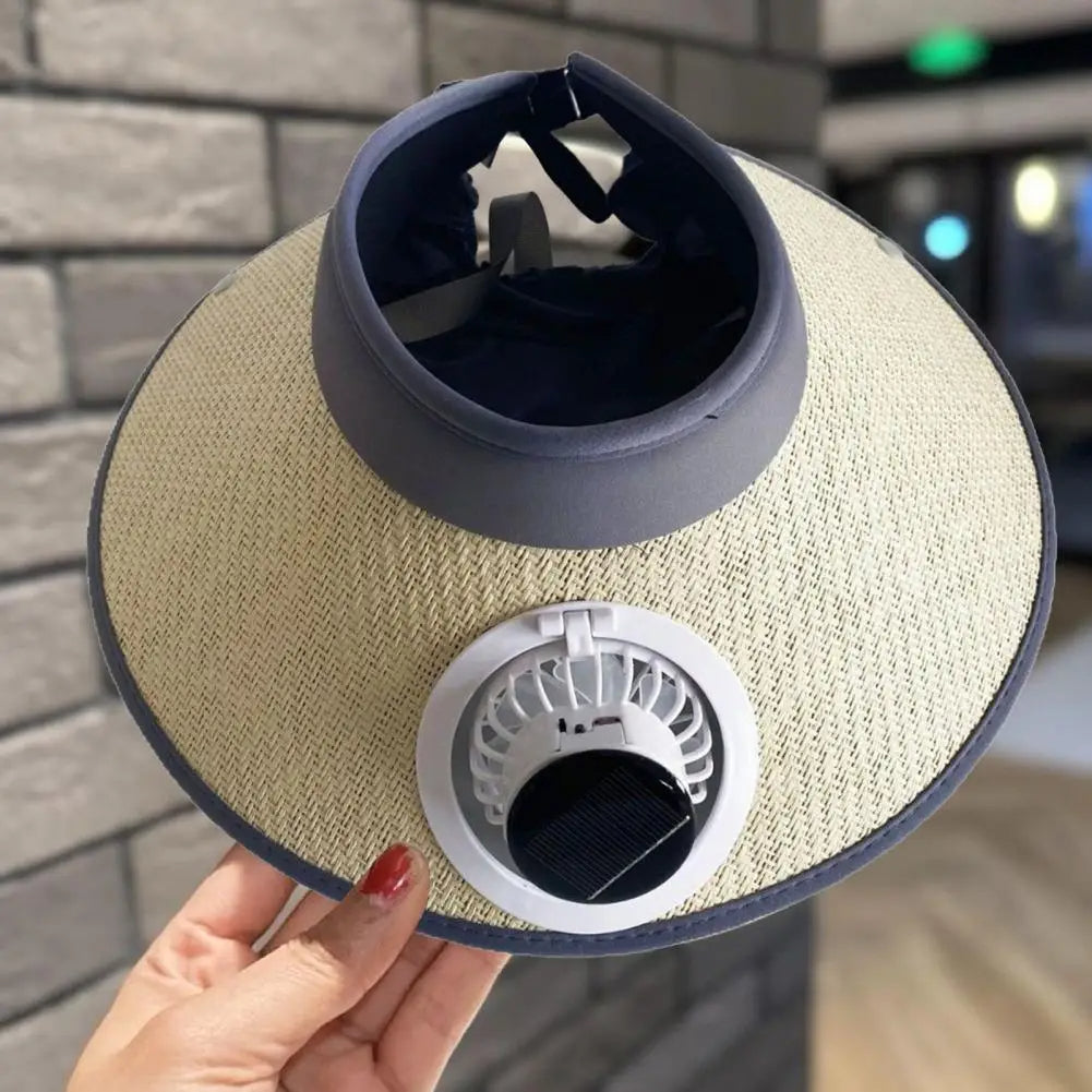 Solar Fan Wide Brim Sun Hat