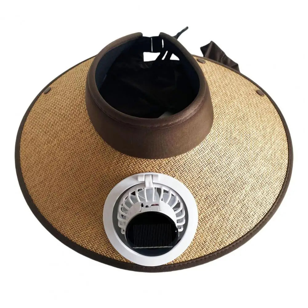 Solar Fan Wide Brim Sun Hat