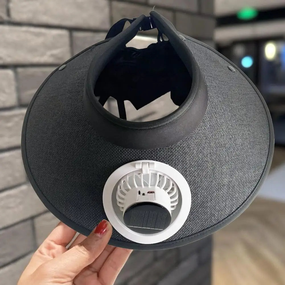 Solar Fan Wide Brim Sun Hat