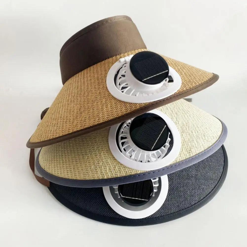 Solar Fan Wide Brim Sun Hat