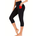 Ladies' Cotton Capri Pants with Pockets