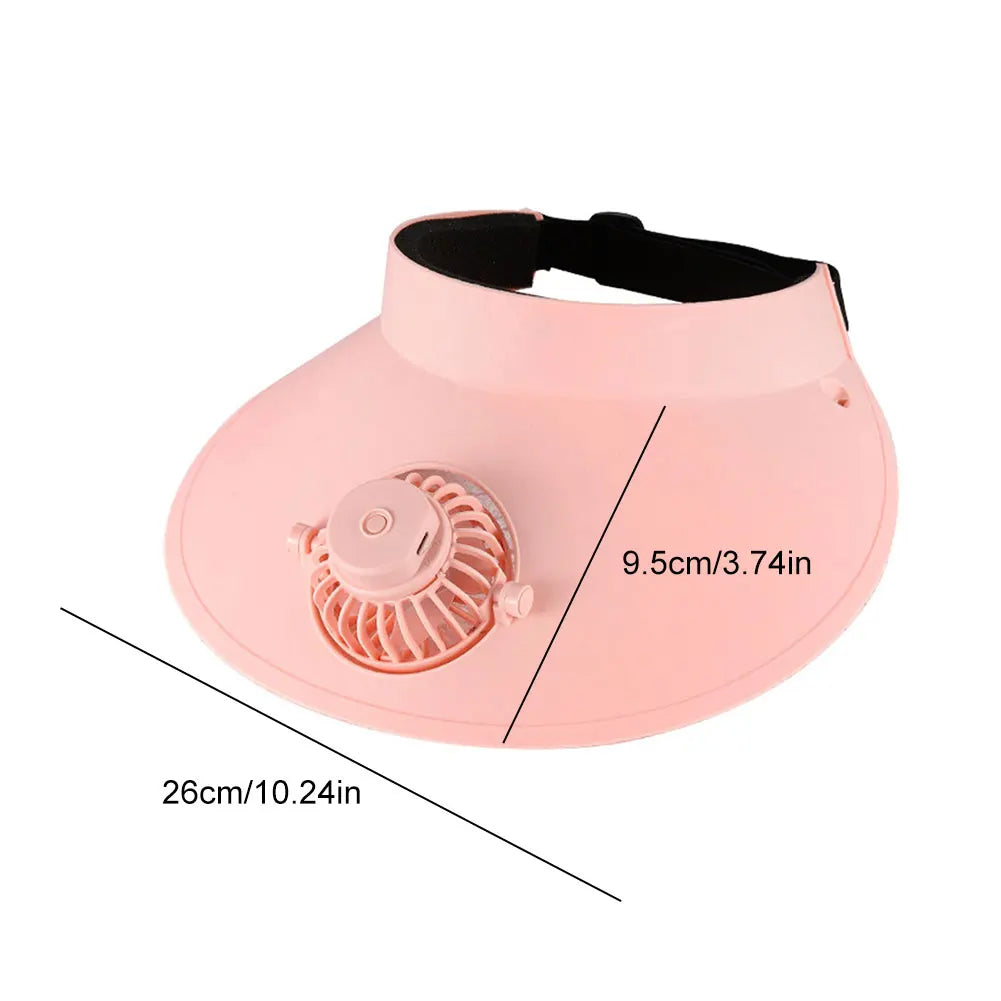 Cooling Fan Sun Visor Hat