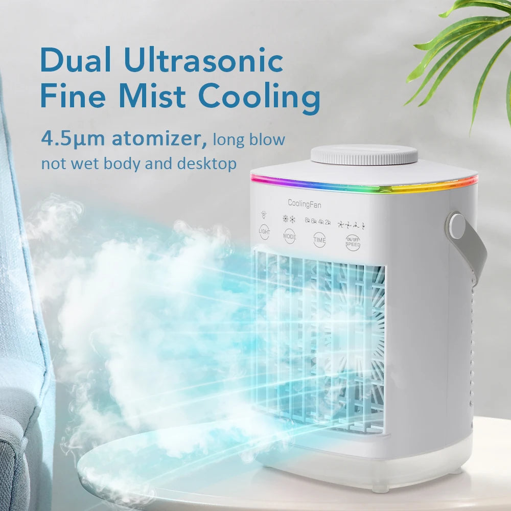 Portable AC & Humidifier with LED Light
