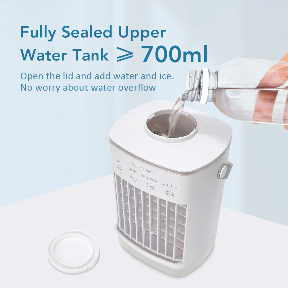 Portable AC & Humidifier with LED Light