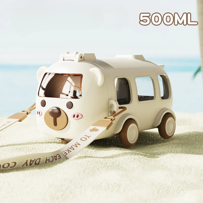 Cartoon Toy Bus Kids Water Bottle