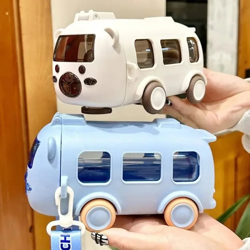 Cartoon Toy Bus Kids Water Bottle