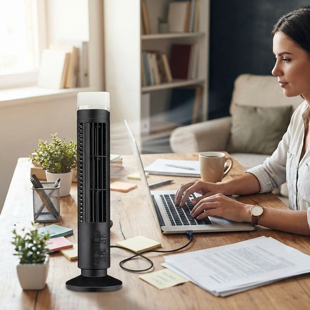 Bladeless Desktop Air Conditioner lifestyle