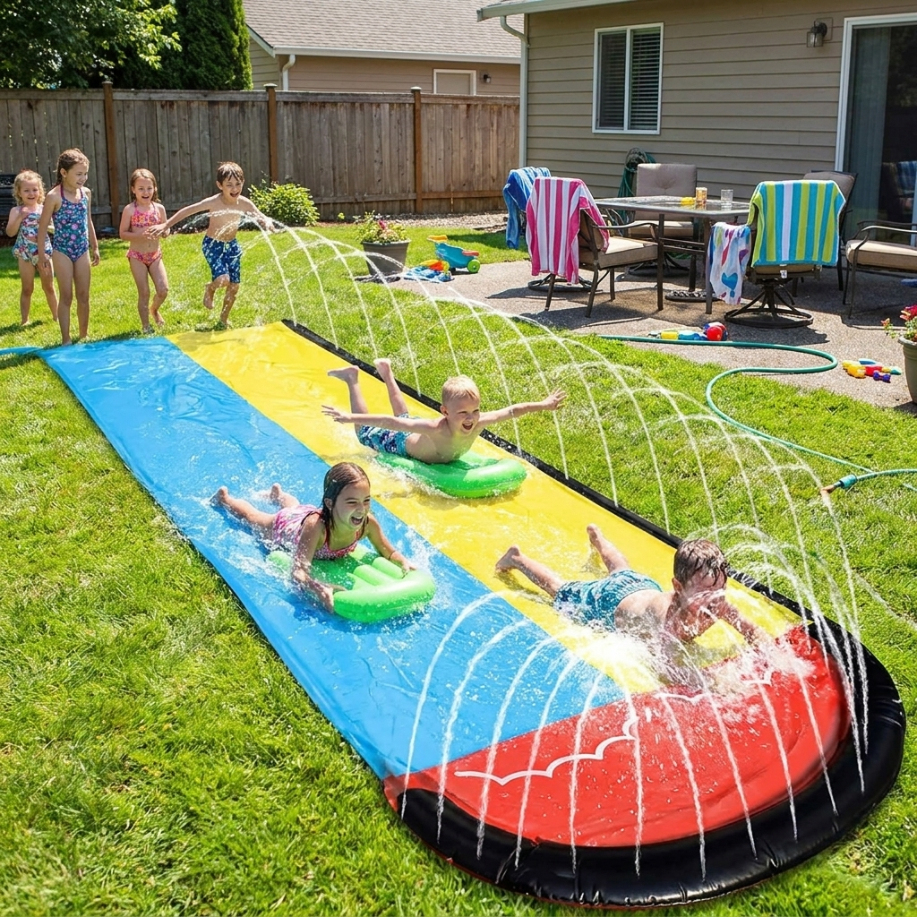 Kids Inflatable Slip N Slide lifestyle