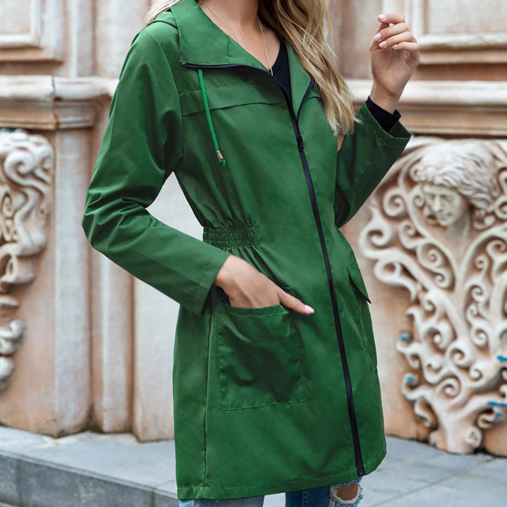 Women's Zipper Trench Coat