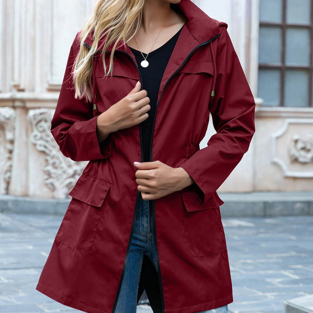 Women's Zipper Trench Coat