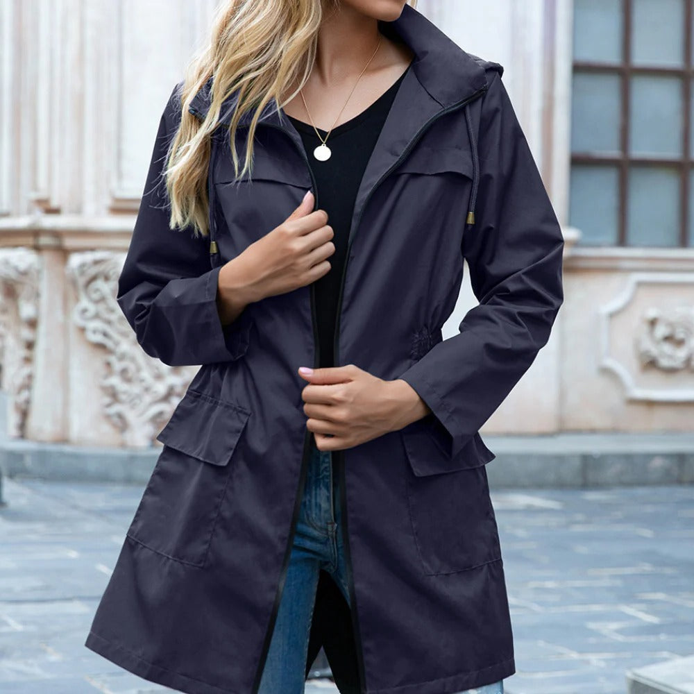 Women's Zipper Trench Coat