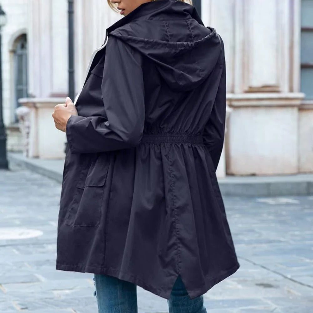 Women's Zipper Trench Coat